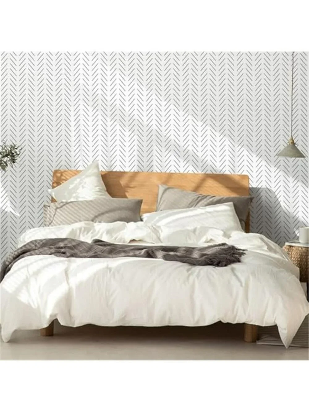 Black and White Peel and Stick Wallpaper Herringbone Contact Paper 17